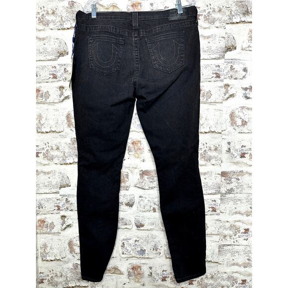 TRUE RELIGION BASIC LEGGING BLACK JEANS SIZE 34 MSRP: $178.00 - Picture 2 of 16